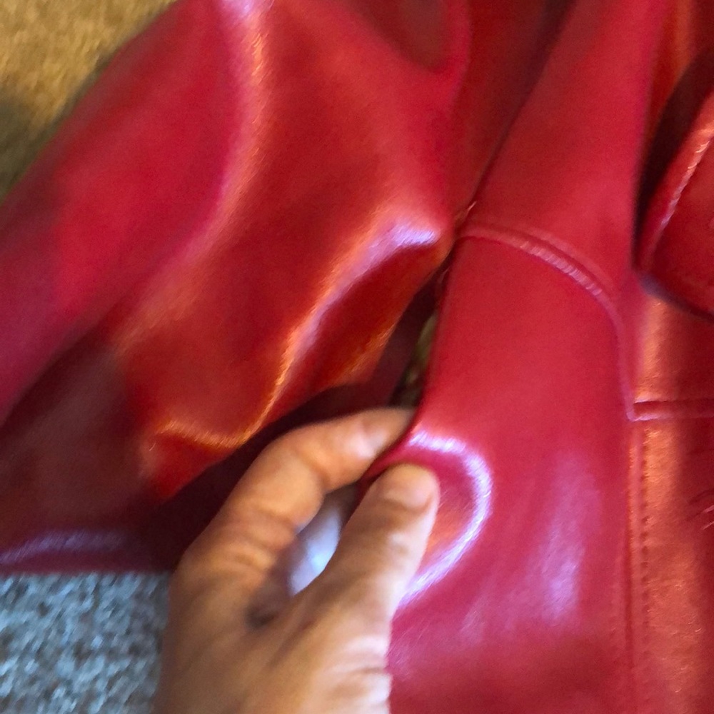Vintage red pleather jacket 12 - Picture 8 of 8